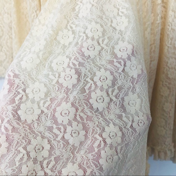 SOLDNWT Free People Women's Long Sleeve Witchy Lace Skater Dress Tea Size Medium - Picture 8 of 12